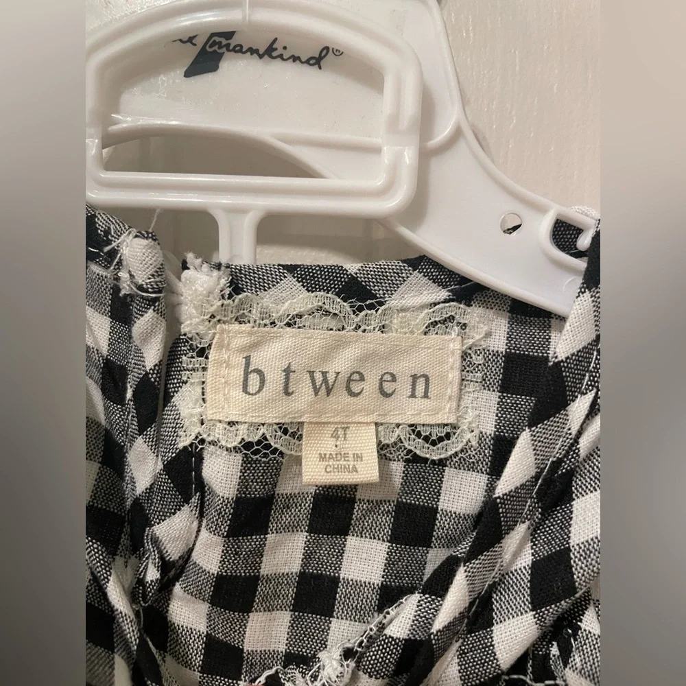 Btween NWOT Girl’s Gingham Matching Set Size 4T - Picture 3 of 4